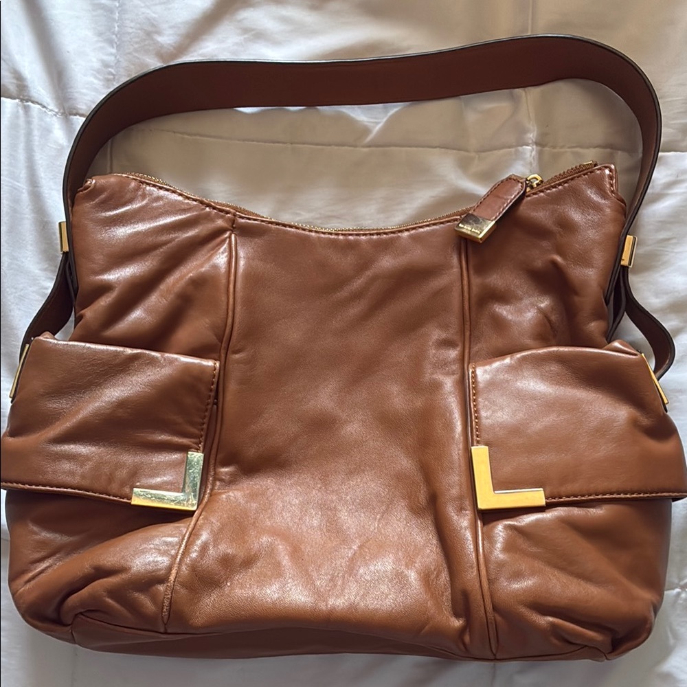 MICHAEL Michael Kors Tan Leather Shoulder Bag